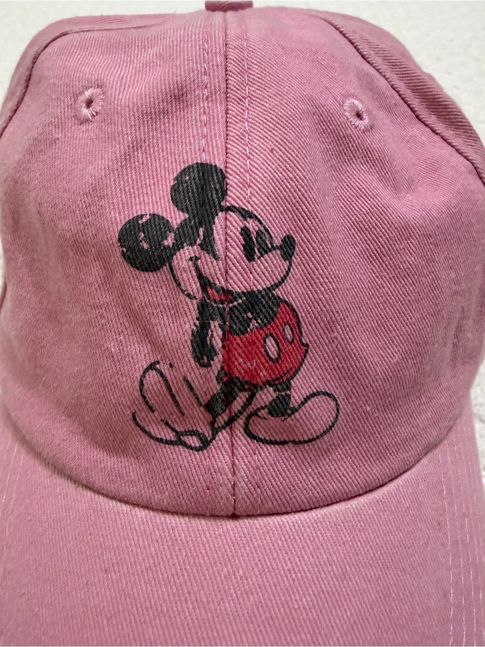 Disney Parks Mickey Mouse Pink Baseball Cap Adjustable Walt Disney World - Picture 2 of 10